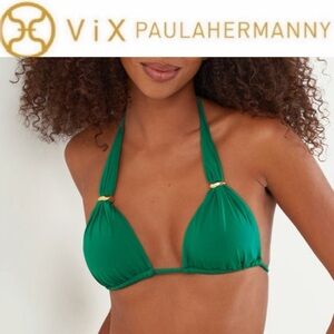 VIX Bia Tube Green Reflection Bikini Top Sz XS 108$